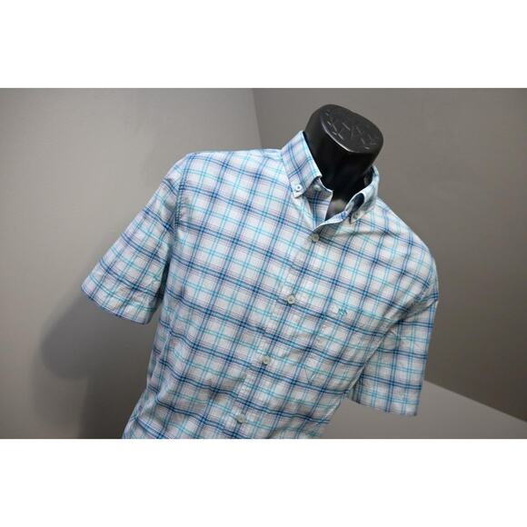 Southern Tide Intercoastal SkipJack Dress Shirt Plaid Nylon Stretch Mens Medium - Picture 4 of 7